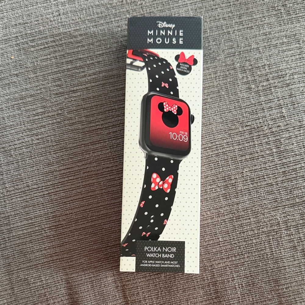 Disney Minnie Mouse Polka Dot Watch Band - Black & Red